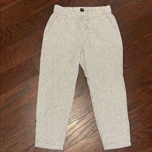 J. Crew Striped Chinos - Black and White